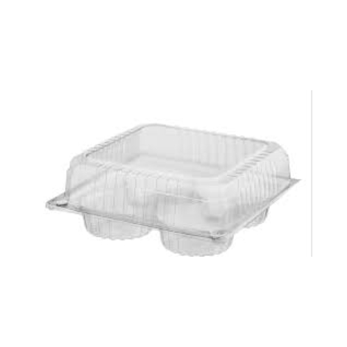 Muffin 4 Pack Clear Container - Sleeve of 100