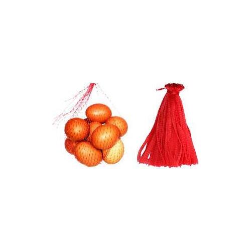 Fruit netting bundles - 100 per pack (orange - sealed 1 end ) 49cm length
