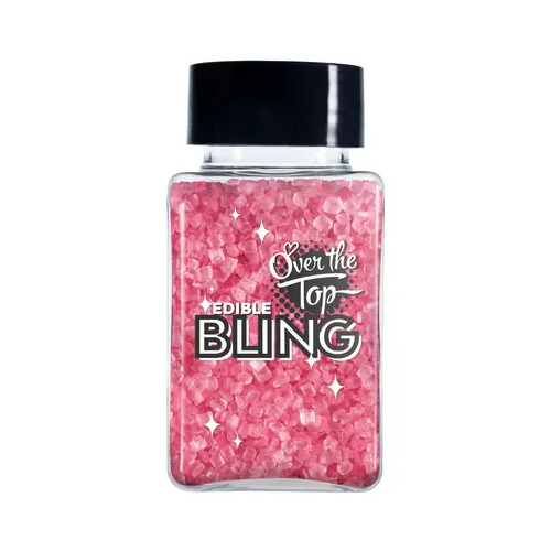Edible Bling Sanding Sugar Pink 80g