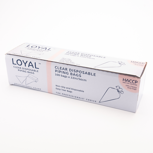 Disposable Piping Bags Clear 56 cm/22 Inches - 100 Per Roll