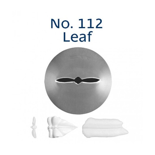 No 112 Leaf  MEDIUM Piping Tip Stainless Steel