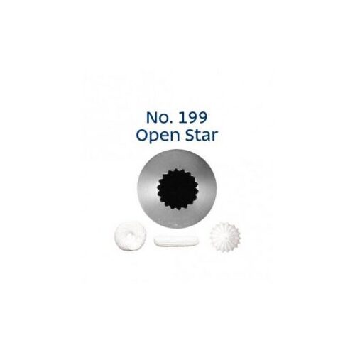 No 199 Open Star Standard Stainless Steel Piping Tip