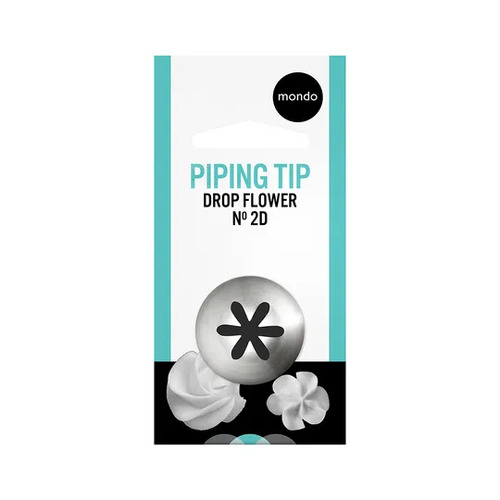 No 2D Drop Flower Medium Piping Tip Stainless Steel