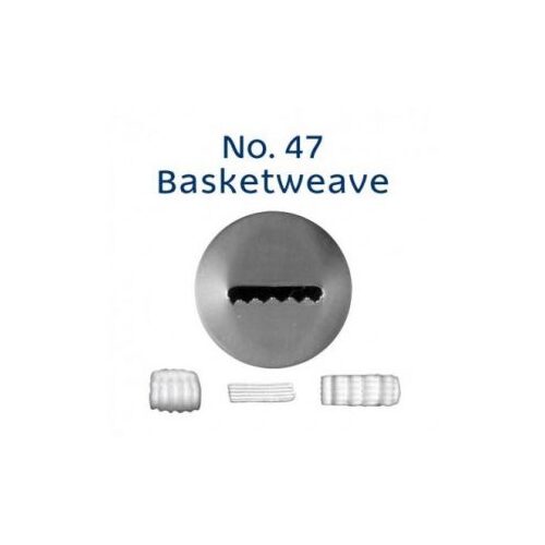 No 47 Basketweave Standard Stainless Steel Piping Tip 