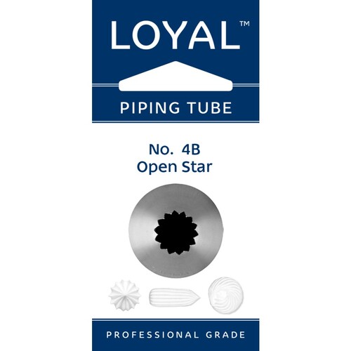 No 4B Open Star Stainless Steel Piping Tip