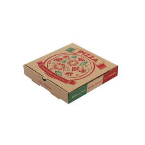 Pizza Box Printed Brown- pk-50