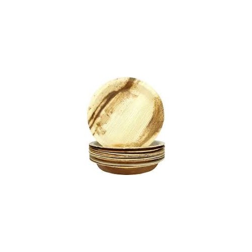 Palm leaf plate Round 6 Inch- 25 per pack