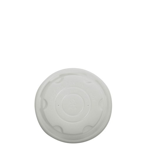 Round Lid PLA To Suit 8oz Kraft Bowl Opaque 90mm - 50 Sleeve (20)