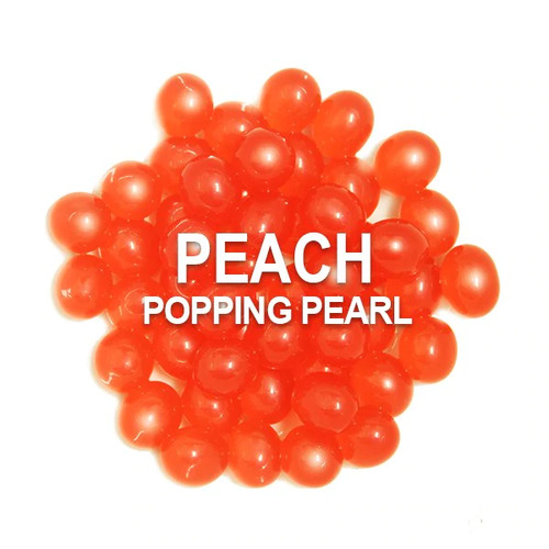 Agar Agar Peach Popping Bobas/Pearls - 3.2kg