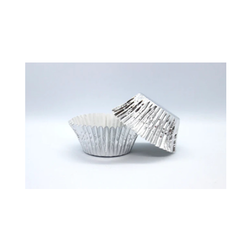 Patty Pans Silver Foil #550 Medium Size - Bulk 500 Pack