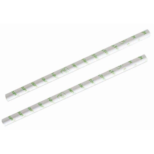  Jumbo Paper Straws White - sleeve of 250