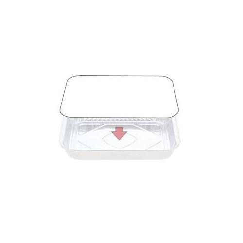 PVC Lids for large Rectangle foil container 25/Sleeve TO FIT 448 CONTAINER