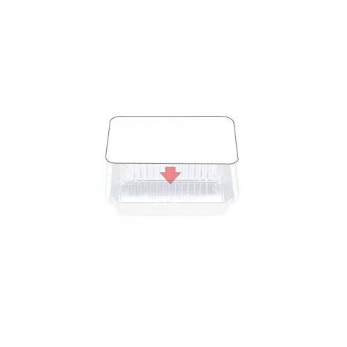 PVC Lid for Rectangle foil container 25/Sleeve TO FIT 445/446 CONTAINER