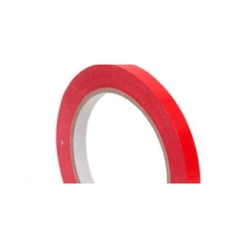 Red PVC Bag neck Tape 12mm x 66mtr - 6 Rolls/pack