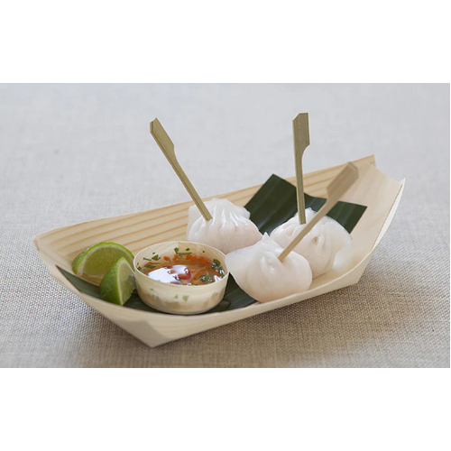 Wooden Pine Food Boats Large