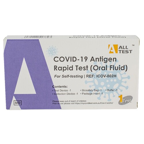 RAT Test Kits - Single Saliva Kits - Each