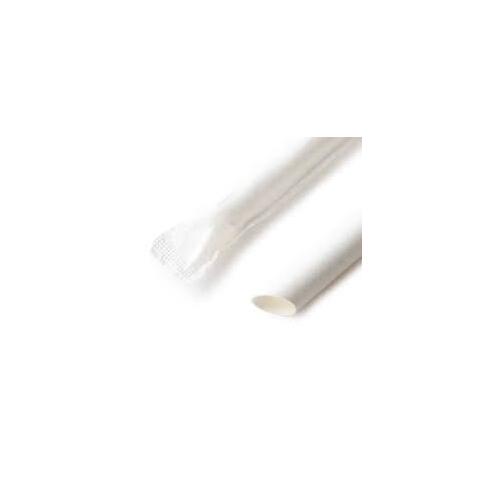 Paper straws for Bubble Tea 10mm x 240mm 3ply  white Wrapped - 500 pack (4)