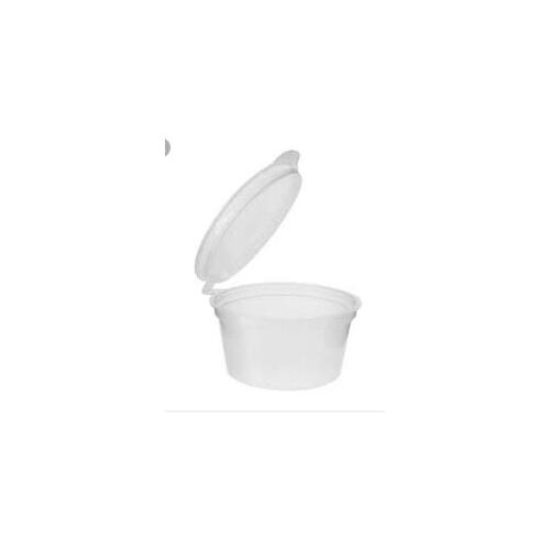 4oz (100ml) Sauce cup with Hinged Lid Sleeve of 50 (10)