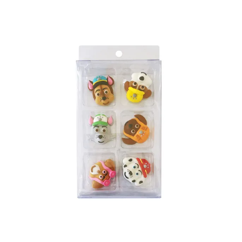 Paw Patrol Sugar Decorations 6/pkt