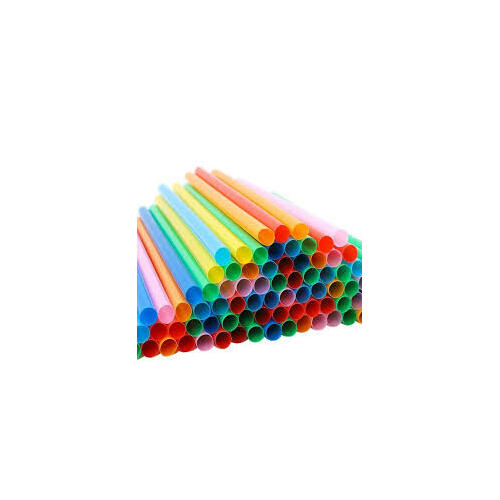 Silicon Jumbo Smoothie Straws - 250mmx x 14mm  Mixed colors pk 50