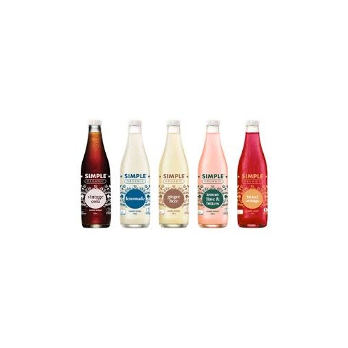 Simple Organic Sodas - 12 x 330ml glass bottles