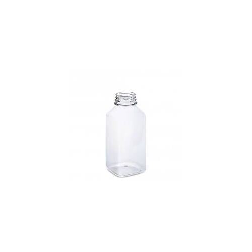 Clear Pet Square 350ml Warm Fill Bottle - 38mm cap