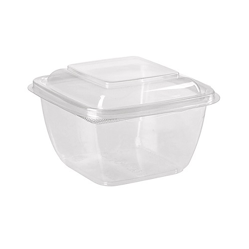 Square PET show Bowl with dome lid 450ml - 50 p/sl (5)