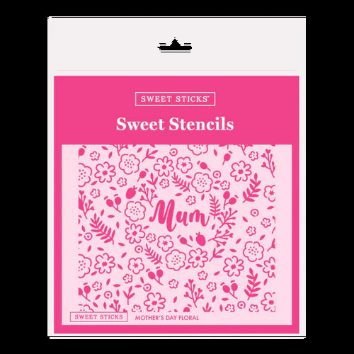 Mothers Day Floral Pattern Stencil