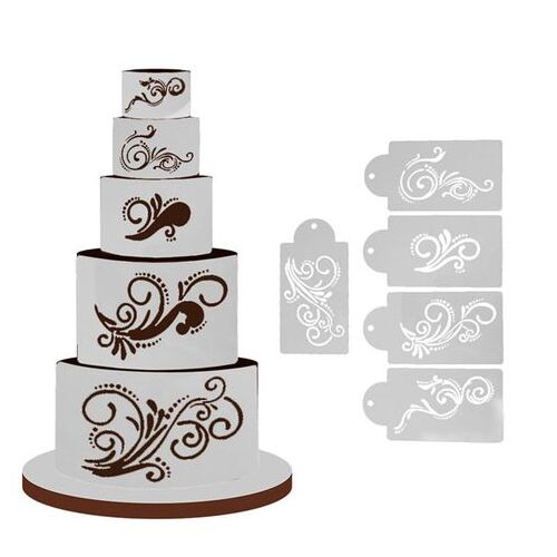 Swirl Lace Stencil Set - 5 Pieces