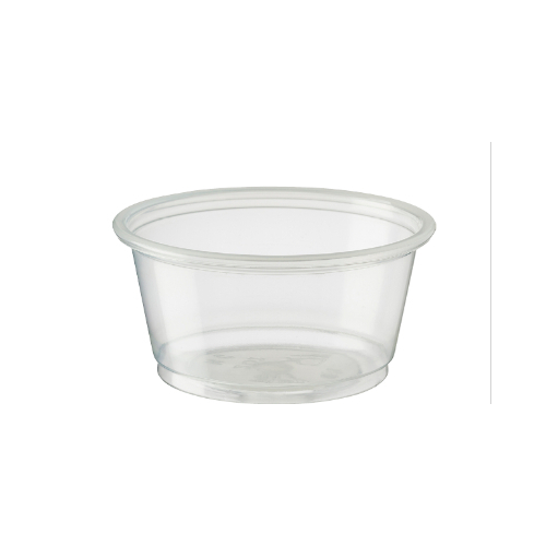 T2 PP Round Sauce Container - 70ml - 100/Sleeve