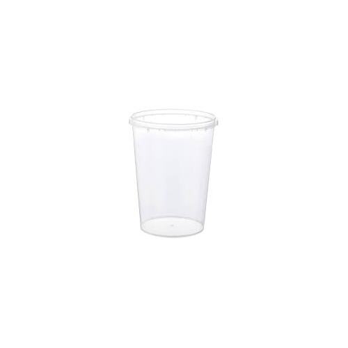 Clear Locksafe Cup - with clear lid - 520ml - 20 p/pack