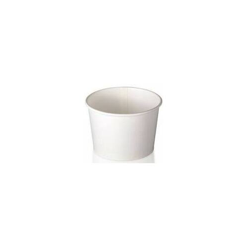 8oz Plain White Ice-Cream Cup - 50/Sleeve