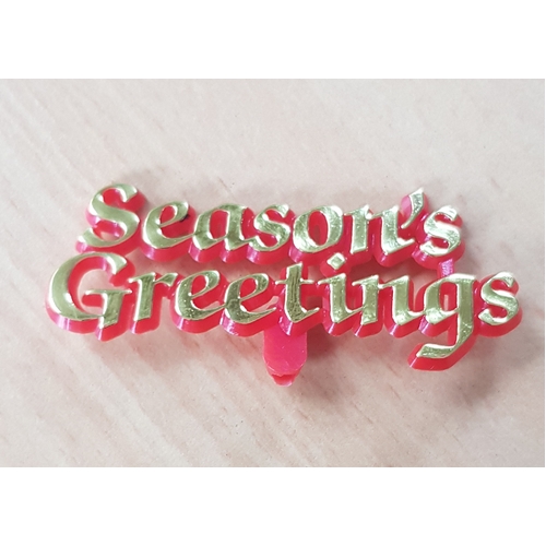 Seasons Greetings Plaque 65*20mm (ea) 