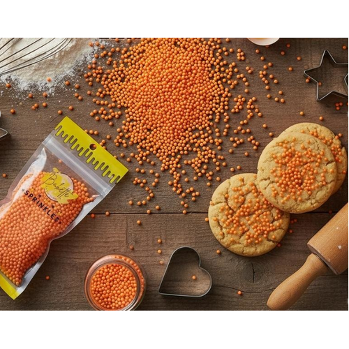 Pearly Orange Sugar Pearls (Gluten Free) 56g