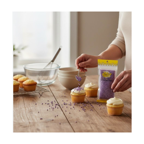 Pearly Purple Sugar Pearls (Gluten Free) 56g