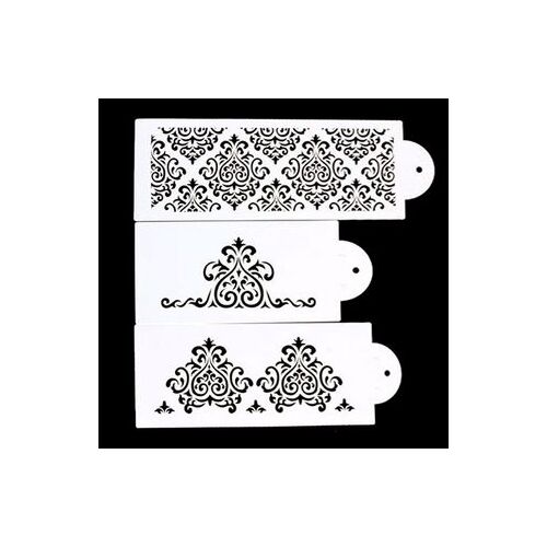 Damask Stencil Set -3 Pieces